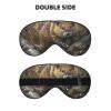 beaver working print Unisex Sleeping Eye Mask,Soft Blocking Eye Mask Adjustable Strap Sleeping Face mask view 2