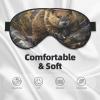 beaver working print Unisex Sleeping Eye Mask,Soft Blocking Eye Mask Adjustable Strap Sleeping Face mask view 3