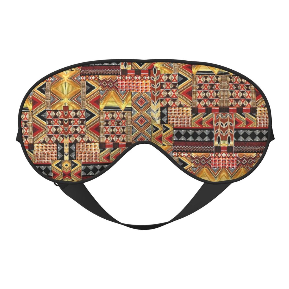 African Textile Patchwork print Unisex Sleeping Eye Mask,Soft Blocking Eye Mask Adjustable Strap Sleeping Face mask