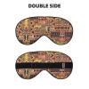 African Textile Patchwork print Unisex Sleeping Eye Mask,Soft Blocking Eye Mask Adjustable Strap Sleeping Face mask view 2