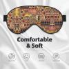 African Textile Patchwork print Unisex Sleeping Eye Mask,Soft Blocking Eye Mask Adjustable Strap Sleeping Face mask view 3