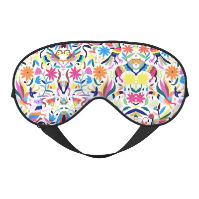 Mexican Otomi Animals print Unisex Sleeping Eye Mask,Soft Blocking Eye Mask Adjustable Strap Sleeping Face mask