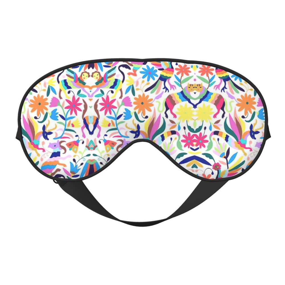 Mexican Otomi Animals print Unisex Sleeping Eye Mask,Soft Blocking Eye Mask Adjustable Strap Sleeping Face mask