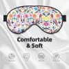 Mexican Otomi Animals print Unisex Sleeping Eye Mask,Soft Blocking Eye Mask Adjustable Strap Sleeping Face mask view 3