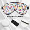 Mexican Otomi Animals print Unisex Sleeping Eye Mask,Soft Blocking Eye Mask Adjustable Strap Sleeping Face mask view 4