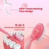 20Pack Mini Disposable Toothbrushes Set 5-in-1 Portable Pre-Pasted Travel Toothbrush with Toothpaste + Tongue Scraper + Floss + Pick Individually Wrapped Small Prepasted Toothbrush for Kids Adults view 3