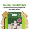 PATCH On-The-Go Natural Bamboo Adhesive Bandage Travel Kit for Sensitive Skin, Eco-Friendly Hypoallergenic Bandages, 29 ct view 4