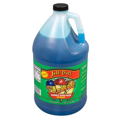 4PK Snow Cone Syrup Shaved Ice - Bubble Gum Blue Flavor,Coffee, Slushie, soda, Flavored syrups for Drinks 1 Gallon Jug 15680-Bubble Gum Blue-4PK-NPF