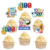 100 Days of School Cupcake Toppers - 18pcs Happy 100 Days Cupcake Picks - Kids Kindergarten Preschool Primary High School Party Supplies view 1