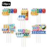 100 Days of School Cupcake Toppers - 18pcs Happy 100 Days Cupcake Picks - Kids Kindergarten Preschool Primary High School Party Supplies view 2