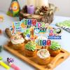 100 Days of School Cupcake Toppers - 18pcs Happy 100 Days Cupcake Picks - Kids Kindergarten Preschool Primary High School Party Supplies view 4