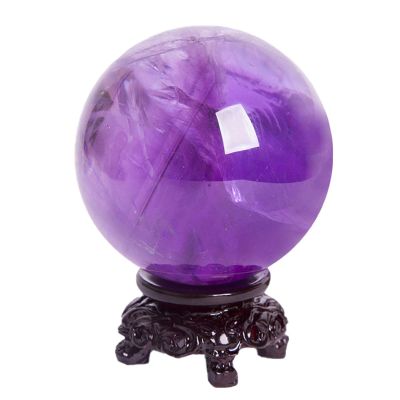 NIBHZ Amethyst Crystal Sphere Natural Crystal Ball Purple Healing Crystal Ball Raw Crafted Gifts Magic Purple Stone Ball Crystal Home Decoration,5cm