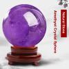 NIBHZ Amethyst Crystal Sphere Natural Crystal Ball Purple Healing Crystal Ball Raw Crafted Gifts Magic Purple Stone Ball Crystal Home Decoration,5cm view 3