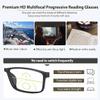 GSKFXJ Reading Sunglasses Photochromic Transition, Progressive MultiFocus Reading Glasses Lightweight TR90 Computer Readers(Clear,+1.5) view 3
