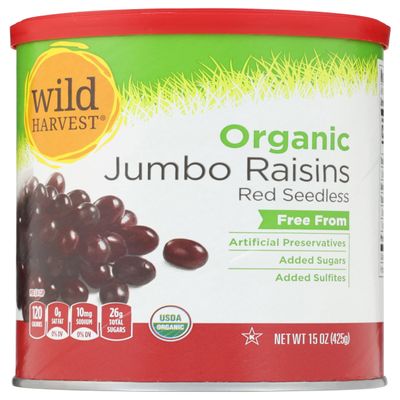 Wild Harvest, Organic Raisins Cannister, 15 Ounce