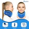 Atsuwell Neck Brace for Sleeping, Soft Cervical Collar for Support, Adjustable Neck Support Brace with Hot Cold Gel Packs Reusable for Office Pressure, Fatigue, Blue view 2