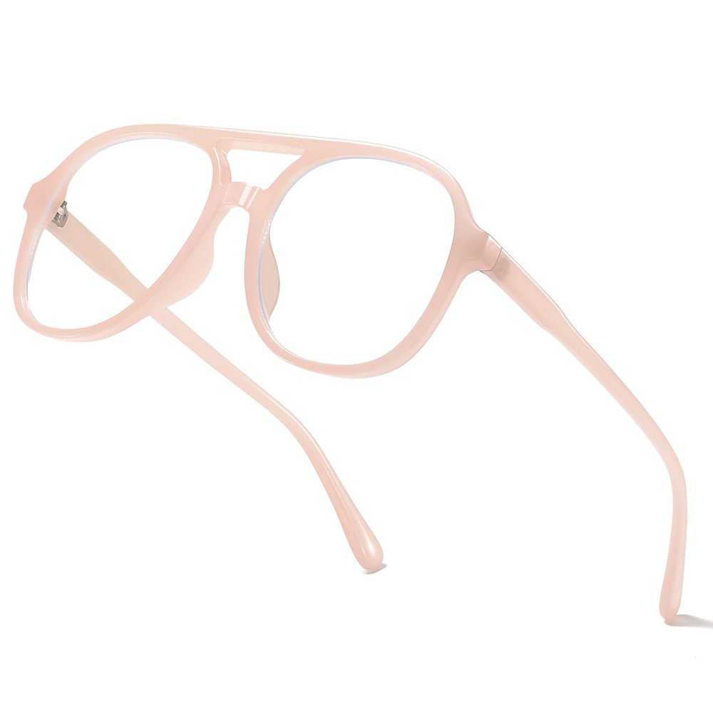aisswzber Plastic Pilot Anti-Blue Light Glasses for Women Men Classic Vintage Trendy Square Aviators