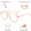 aisswzber Plastic Pilot Anti-Blue Light Glasses for Women Men Classic Vintage Trendy Square Aviators view 2