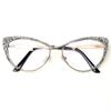 bullabulling Rhinestones Bling Diamond Cateye Reading Glasses Women Blue Light Blocking (silver, 1.0, x) view 1