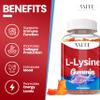 L-Lysine 1000mg Gummies - Supports Skin, Lip, Vegan, Gluten Free, 60 Chewable Lysine for Adults, Vitamins Tissue Health & Immune System, Amino Acid Vitamin Supplement & Complex Supplements (3 Pack) view 2