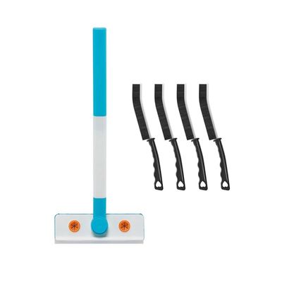 3-in-1 window screen cleaning brush, pet hair remover, magic cleaning tool, window mesh, window cleaning brush and scraper, used for screen, sofa, and wall cleaning (Window brush and 4 gap brushes)