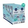 Color Scents Tall Kitchen Trash Bags -13 Gallon, 160 Total Bags (8 Packs of 20 Count), Drawstring - Silver bag in Simply Clean Scent with Microban view 1