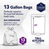 Color Scents Tall Kitchen Trash Bags -13 Gallon, 160 Total Bags (8 Packs of 20 Count), Drawstring - Silver bag in Simply Clean Scent with Microban view 2