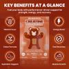 Big Bear Bites Creatine Monohydrate Gummies for Men & Women | 5000mg of Creatine Gummies per Serving | Sugar, Gluten Free & Halal | Pack of 90 for Pre Workout & Muscle Recovery | Peach Flavor view 4