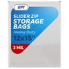1000 Count - Slider Zip 2 Gallon Jumbo Food Storage Bags, 12" x 15" 3 Mil Heavy Duty, Extra Large, Strong & Durable For Freezer Storage. GPI view 1