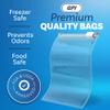100 Count - Slider Zip Food Storage Sandwich Bags, 6" x 9" 3 Mil Heavy Duty, Strong & Durable For Freezer Storage, For Sandwiches, Snacks & More. GPI view 2