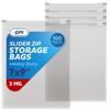 100 Count - Slider Zip Food Storage Sandwich Bags, 7" x 9" 3 Mil Heavy Duty, Strong & Durable For Freezer Storage, For Sandwiches, Snacks & More. GPI view 1