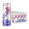 GURU ZERO SUGAR Wild Berry Organic Energy Drink with Plant Based Natural Caffeine from Green Tea, Coconut Water, Prebiotic, Zero Added Sugars, Gluten Free & Vegan, Pre Workout, 140MG Caffeine, 12 Oz (Pack of 24) view 1