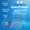 1000 Count - Slider Zip Food Storage Bags, 8" x 10" (1/2 Gallon) 3 Mil Heavy Duty, Strong & Durable For Freezer Storage, For Sandwiches, Snacks & More. GPI view 3
