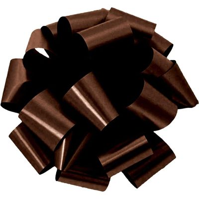 PMU Pom-Pom Pull-Apart - Pull Out Bows for Wedding, Birthdays & Anniversaries - Ribbon Bows for Flowers & Basket Decoration - Large Bow for Gift Wrapping - Chocolate 5 Inch 20 Loops (1/pkg) Pkg/1