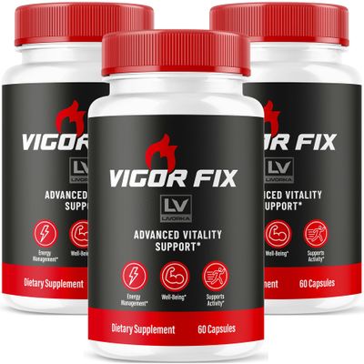 (3 Pack) Vigor Fix Pills, Vigor Fix, Vigor Fix Advanced Formula, Vigor Fix Formula, Vigor Fix Vitamin, VigorFix Pills 180 Capsules for 3 Months