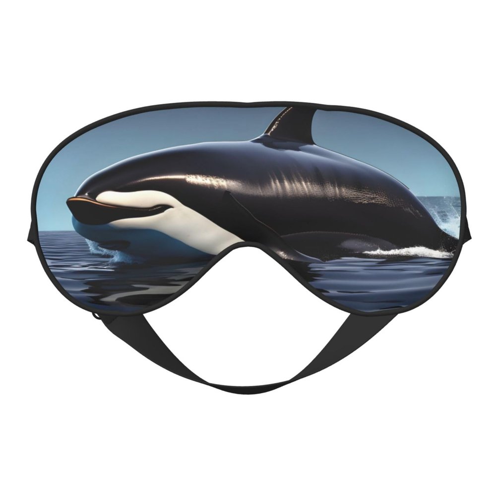 Orca Killer Whale print print Unisex Sleeping Eye Mask,Soft Blocking Eye Mask Adjustable Strap Sleeping Face mask