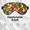Fresh Fruits and Vegetables print Unisex Sleeping Eye Mask,Soft Blocking Eye Mask Adjustable Strap Sleeping Face mask view 3
