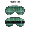 Blue and Green Scottish Tartan print Unisex Sleeping Eye Mask,Soft Blocking Eye Mask Adjustable Strap Sleeping Face mask view 2