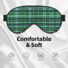 Blue and Green Scottish Tartan print Unisex Sleeping Eye Mask,Soft Blocking Eye Mask Adjustable Strap Sleeping Face mask view 3