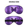 Lovely Purple Butterflys print Unisex Sleeping Eye Mask,Soft Blocking Eye Mask Adjustable Strap Sleeping Face mask view 2