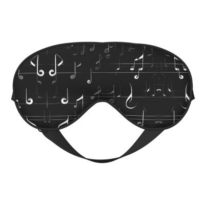 Black Music Notes print Unisex Sleeping Eye Mask,Soft Blocking Eye Mask Adjustable Strap Sleeping Face mask