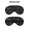 Black Music Notes print Unisex Sleeping Eye Mask,Soft Blocking Eye Mask Adjustable Strap Sleeping Face mask view 2