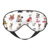 Cute Chihuahua Pug Pattern print Unisex Sleeping Eye Mask,Soft Blocking Eye Mask Adjustable Strap Sleeping Face mask view 1