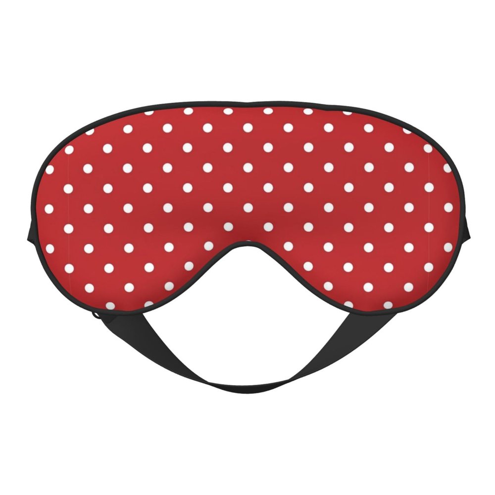 Big white dot print Unisex Sleeping Eye Mask,Soft Blocking Eye Mask Adjustable Strap Sleeping Face mask