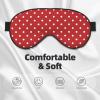 Big white dot print Unisex Sleeping Eye Mask,Soft Blocking Eye Mask Adjustable Strap Sleeping Face mask view 3