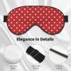 Big white dot print Unisex Sleeping Eye Mask,Soft Blocking Eye Mask Adjustable Strap Sleeping Face mask view 4