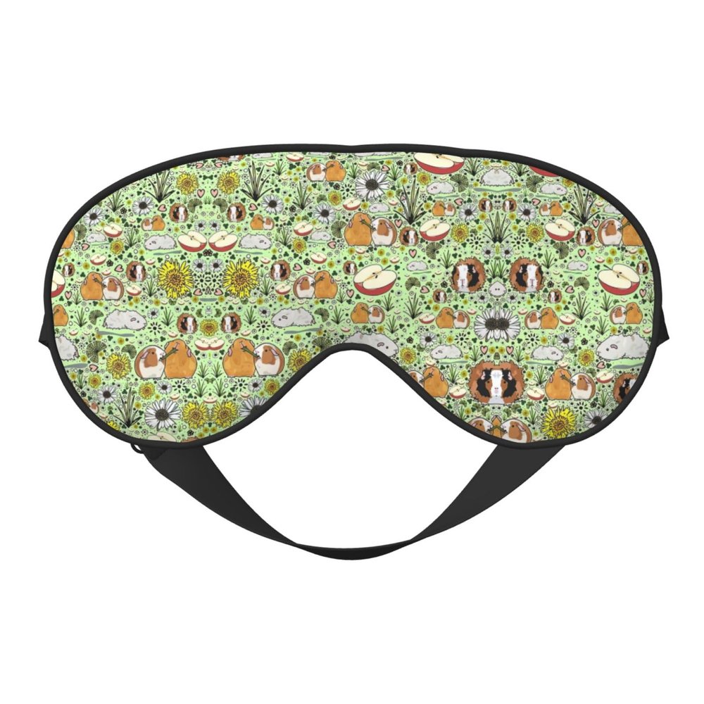 Guinea Pigs print Unisex Sleeping Eye Mask,Soft Blocking Eye Mask Adjustable Strap Sleeping Face mask