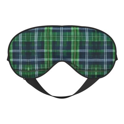 Blue Scottish Tartan print Unisex Sleeping Eye Mask,Soft Blocking Eye Mask Adjustable Strap Sleeping Face mask