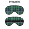 Blue Scottish Tartan print Unisex Sleeping Eye Mask,Soft Blocking Eye Mask Adjustable Strap Sleeping Face mask view 2