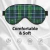 Blue Scottish Tartan print Unisex Sleeping Eye Mask,Soft Blocking Eye Mask Adjustable Strap Sleeping Face mask view 3